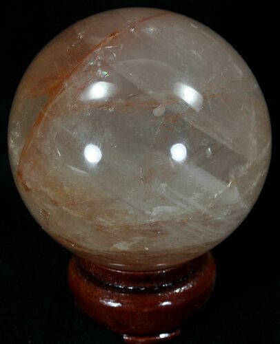 Polished Hematoid (Harlequin) Quartz Sphere #32108